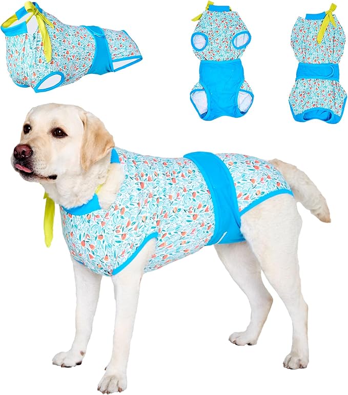 LovinPet Dog Surgical Recovery Suit Female - Anti Shedding Products for Dogs Female & Male Anti-Licking Protection Full Body Coverage for Anti-Shedding