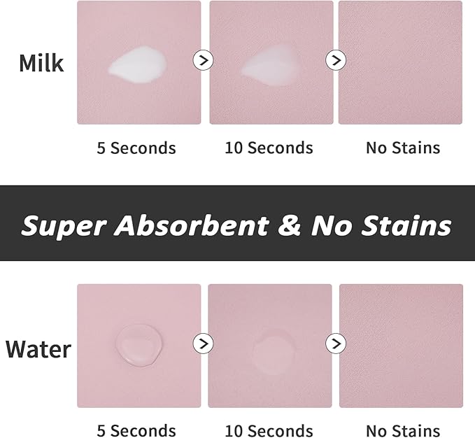 HotLive Dog Food Mat - Absorbent Cat Mat for Food and Water, No Stains Pet Feeding Bowl Mat, Easy to Clean Pet Placemats, Quick Dry Dog Water Dispenser Mat for Messy Drinkers | Paw Pink 16"x 24"