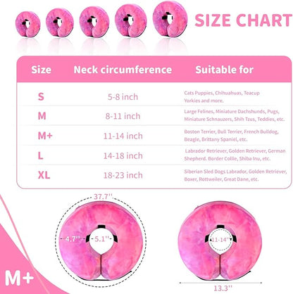 Inflatable Dog Recovery Collar, Dog Cone Collar for After Surgery, Prevent Dogs from Biting & Scratching Wound E-Collars to Help with Healing Soft Pet Recovery Collar Does