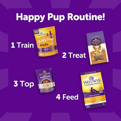 Wellness Puppy Treats,Natural,Training Treat,Grain Free,Crunchy Chicken & Carrot (6 Ounce Bag),(Pack of 2)