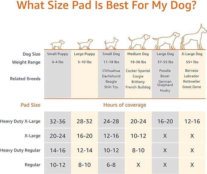 Amazon Basics Carbon Odor Control Dog and Puppy Pee Pads, 5-Layer Leak-Proof Super Absorbent, Quick-Dry Surface for Potty Training, Regular Size 22"x22", Gray, 80 Count