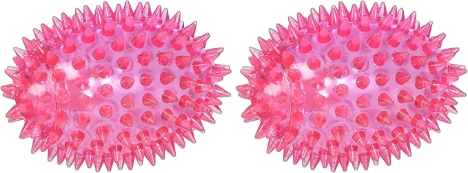 Gnawsome™ 3.5” Spiky Squeaker Football Dog Toy - Small, Cleans Teeth and Promotes Good Dental and Gum Health for Your Pet, Colors Will Vary (Pack of 2)