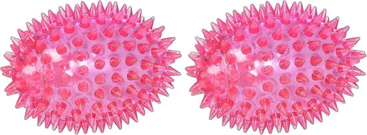 Gnawsome™ 3.5” Spiky Squeaker Football Dog Toy - Small, Cleans Teeth and Promotes Good Dental and Gum Health for Your Pet, Colors Will Vary (Pack of 2)