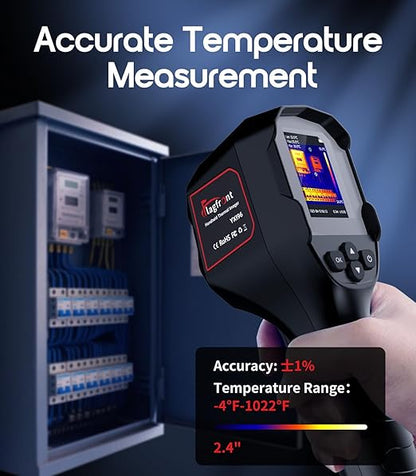Thermal Camera, 240 x 240 TISR Resolution, -4°F to 1022°F Temp Range, 25Hz Infrared Camera with Temperature Alarm, 50°FOV Handheld Thermal Imaging Camera