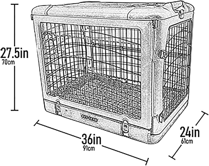 Pet Gear “The Other Door” 4 Door Steel Crate for Dogs/Cats with Removable Tray, Sea Salt, 36 Inch
