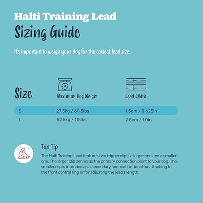 Halti Training Leash - Multifunctional Double-Ended Dog Leash, Ideal for Anti-Pulling Dog Training. Lightweight & Durable. Suitable for Medium to Large Dogs & Puppies (Size Large, Forest Green, 2m)