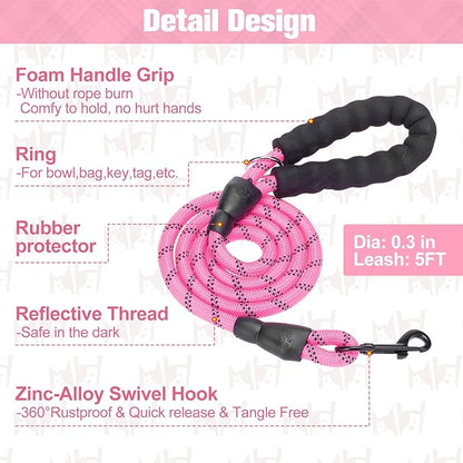 BEAUTYZOO Small Dog Harness and Leash Set,Step in No Choke No Pull Soft Mesh Dog Harnesses Reflective for Extra-Small/Small Medium Puppy Dogs and Cats, Plaid Dog Vest Harness for XS S Pets, Pink L