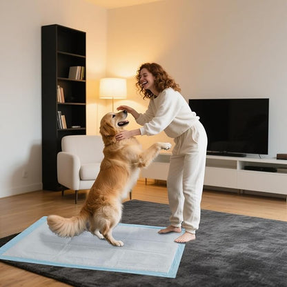 Clean Spaces Extra Large Puppy Pads 28"x34",Super Absorbent Disposable Pee Pads for Dogs / Wee Wee Pads / Potty Training Pads, Incontinence Bed Underpads for Adults, 100 Count