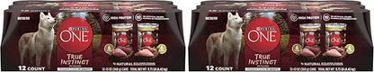 Purina ONE True Instinct Tender Cuts in Gravy with Real Turkey and Venison & with Real Chicken and Duck High Protein Wet Dog Food Variety Pack - 13 oz. Cans,(Pack of 24)