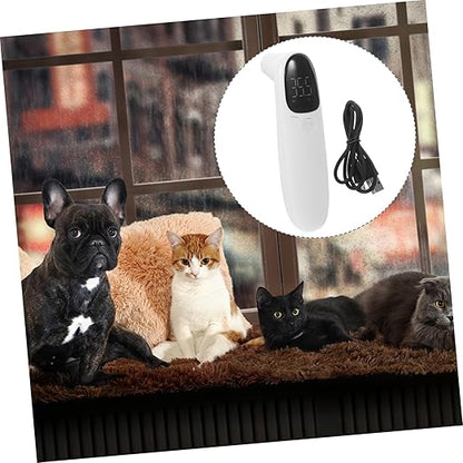 Generic Rechargeable Non Contact Pet Thermometer with LED Screen Fast Accurate Ear Temperature Measurement for Cats and Dogs Lightweight Portable Veterinary Thermometer for Travel and Home