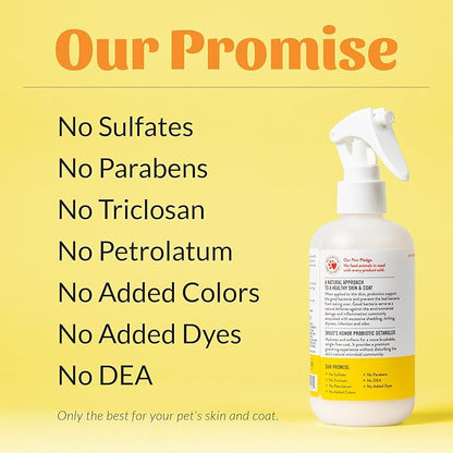 Skout's Honor Probiotic Pet Detangler Spray - Hydrating & Conditioning w/Avocado Oil, 97% Natural, Paraben & Sulfate-Free, softens for a More brushable Coat, Daily Use, 8oz, Honeysuckle, 2-Pack
