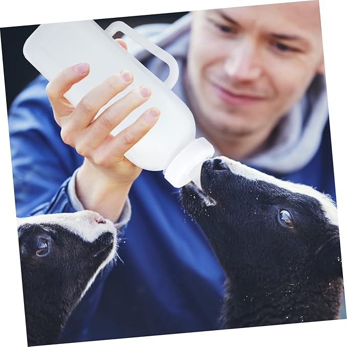 Totority 2pcs Portable Calf Feeding Bottles for Pets Handle Calf Nursing Bottle Material Lactation Support