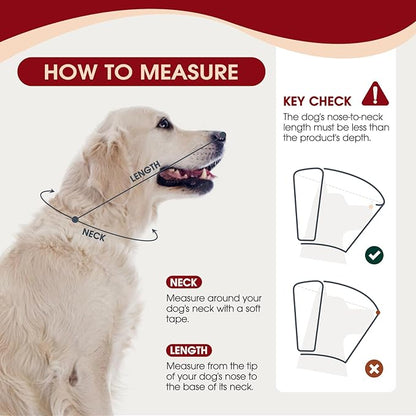 Dog Cone Collar After Surgery for Large Dogs, Adjustable Soft Cone for Dogs to Stop Licking, Professional Elizabethan Collar for Pet, Recovery Cones for Wound Healing & Hot Spots