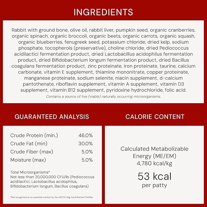 Stella & Chewy's Freeze-Dried Raw Dinner Patties - Absolutely Rabbit Recipe - High Protein Grain-Free Puppy & Dog Food - Perfect for Picky Eaters - 25 oz (Pack of 2)