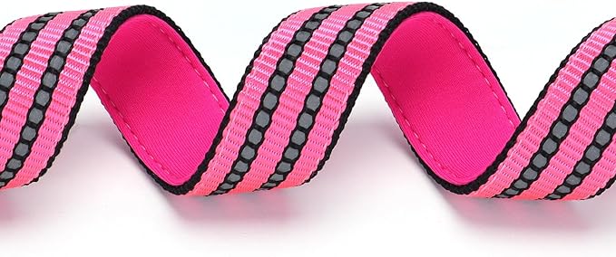 Martingale Dog Collar with Chain,Reflective Nylon Soft Padded Adjustable Choke Collar for for Small Medium Large Pet Boy Male Dogs