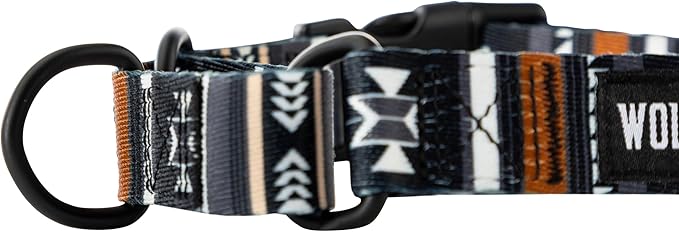 Wolfgang Heavy Duty Martingale Dog Collar with Quick Release Nylon Buckle for Walking & Training, NewMoon Print, Medium