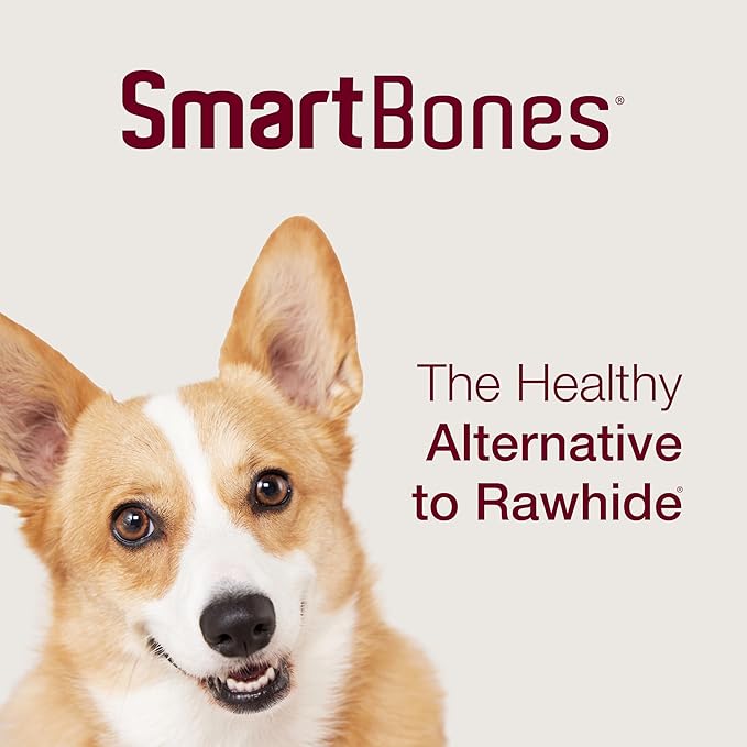 SmartBones Medium Bones With Real Peanut Butter Rawhide-Free Chews For Dogs, 4 Count
