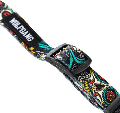 Wolfgang Heavy Duty Martingale Dog Collar with Quick Release Nylon Buckle for Walking & Training, LosMuertos Print, Extra Large