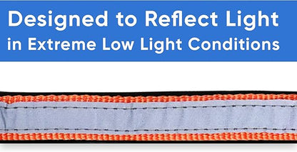 Pawtitas Lumberjack Padded Martingale Collar for Dogs | Soft Neoprene Dog Collar for Your pet's Comfort Made with Reflective Band for Maximum Visibility | Fits Small and Large Pets - Medium Orange