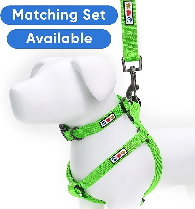 Pawtitas Solid Step-in Dog Harness – Adjustable No-Pull Vest for Puppies to Seniors, Safe & Comfortable S Green