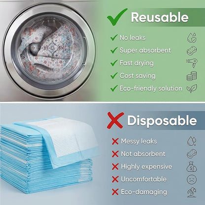 Dog Pee Pads Training Pads Upgrade Triple Thickness All-Purpose Super Absorbent & Leak-Proof, Quick Dry and Leak-Proof and Odor Control Test07