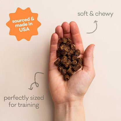 Polkadog Wonder Nuggets – Soft & Chewy Dog Treats with Peanut Butter – Healthy, Limited Ingredient Training Treats for All Dog Breeds and Ages – Natural, Made in USA – 10 oz