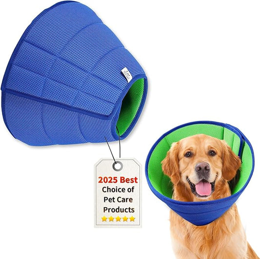 Soft Dog Cone Collar Alternative, Comfortable Cones for for Medium Small Dogs/Cat to Stop Licking After Surgery, Comfy Elizabethan Collars, Neuter Recovery Ecollars of Shame Alternatives
