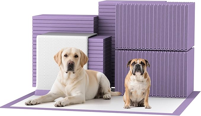 Lavender Scented Super Absorbent & Leak-Proof Puppy Pads, 30"x36" Odor Control Pet Training Dog Pee Pads, Thicken Quick Dry Pee Pads, Potty Training Pads for Dogs Cats 45Counts