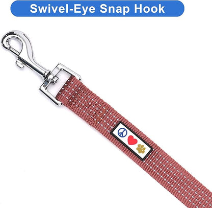 Pawtitas Marsala Brown Dog Leash 6 ft M/L Reflective Durable Lightweight Dog Lead for Medium or Large Dogs and Puppies