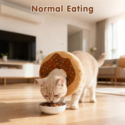 BEAUTYZOO Cat Cone Collars Soft, Cat Recovery E Collars After Surgery to Stop Licking, Adjustable Elizabeth Circle Collar Cute Pet Donut Pillow for Cats Kitten Small Dogs