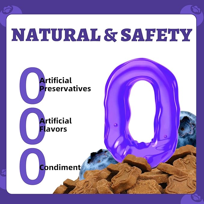 Just Try 15 OZ Blueberry Dog Treats Biscuits Eye Function Immune Support for Dogs Training Treats Healthy Dog Treats