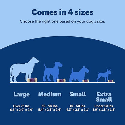 PetSafe Busy Buddy Nobbly Nubbly Treat Holding Dog Toy – Strong Chewers – Challenging - Treat Rings Included - Large