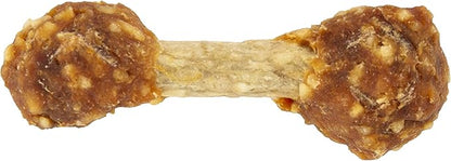 Good 'n' Fun Chicken Flavored Dumbbells for Small Dogs,4 Ounces,Treat Your Dog to Long-Lasting Chews Made with Premium Chicken & Long-Lasting Beef Hide,(Pack of 2)