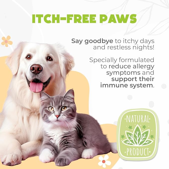 Dog Allergy Chews - 150 Pcs - Allergy Relief for Dogs - Supplements for Itchy Skin & Paw Licking - US Formula with Probiotics, Natural Ingredients & Vitamins - Chicken Flavor