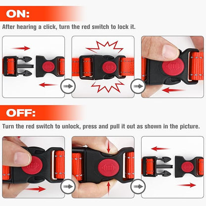 Joytale Martingale Collar for Dogs, Reflective Heavy Duty for Safety, Quick Release Buckle, Adjustable Nylon Collars for Puppy and XSmall Dogs Walking Training, Orange,XS