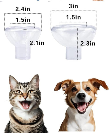 Pet Inhaler Spacer with Two Face Mask, Handheld Aerochamber for Dogs and Cats, Aero Chamber with Mask for Dogs and Cats, Dog and Cat Inhaler Spacer, Comfortable Face Mask (for Cats & Dogs Small)