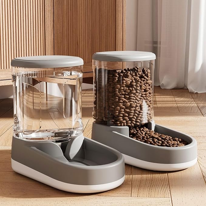 Transparent Pet Feeding Bowl Dog Feeder Small Dog Drinking Bowl Large Capacity Antislip Water Dispenser Pet Supply