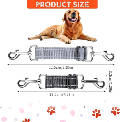 2 PCS Prong Collar Safety Clip Leash to Prong Collar Connector Dog Leash Connector Harness to Collars Safety Clip Reflective Double Ended Backup Clasp for Dog Pinch Collars