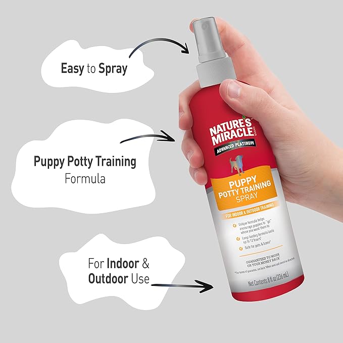 Nature's Miracle Advanced Platinum Puppy Potty Training Spray 8 Oz, Dog Training Aid