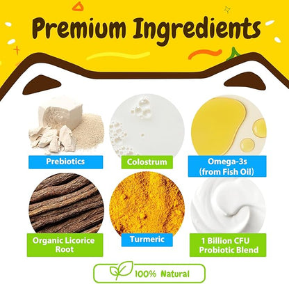 PENPEN Dog Allergy Relief Chews, Dog Itching Skin Relief, Omega 3 for Dogs Itch Supplement, Relieve Seasonal Allergy, Provide Immune Support (Peanut Butter Chews, 180ct)