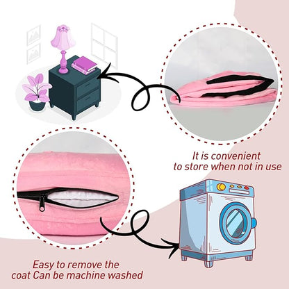 Inflatable Dog Cone Collar-Soft Protective Cone for Dogs After Surgery,Dog Donut Collar for Large Medium Small Dogs and Cats (Pink,Small)