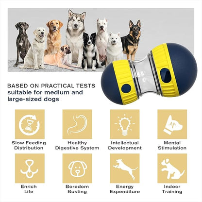TLKNG Extra-Large Size Dog Enrichment Toy for Medium/Large Aggressive Chewer Breed Dogs Treat Dispenser Ball & Food Dispensing Toys & Puzzles Slow Feeder & Mental Stimulation,Ultimate Boredom Buster