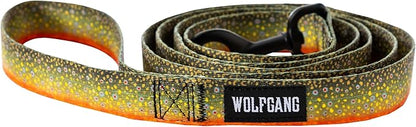 Wolfgang Heavy Duty Dog Leash, Pull-Tested for Walking & Training, BrookTrout Print, Large