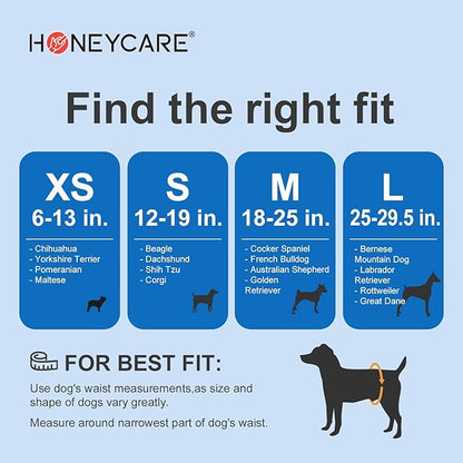 HONEY CARE All-Absorb A27 Male Dog Wrap,Extra Small,50 Count (Pack of 6)