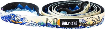 Wolfgang Heavy Duty Dog Leash, Pull-Tested for Walking & Training, MountainWave Print, Large