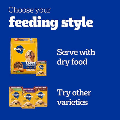 Pedigree Choice Cuts in Gravy Wet Dog Food, Adult Soft Wet Dog Food, Variety Pack, 3.5 oz. Pouches, 18 Count