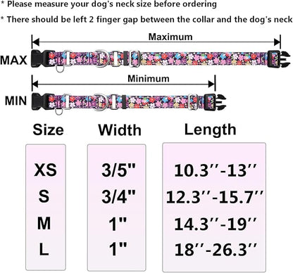 Reflective Martingale Collar for Dogs with Buckle Pretty Fancy Female Floral Dog Collars (Japanese Blossoms, XSmall)