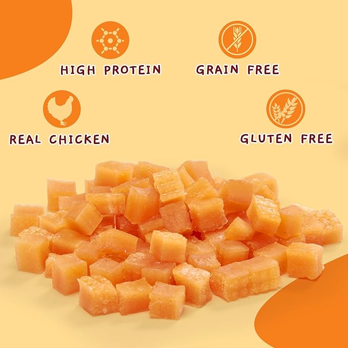 Jungle Calling Soft Chicken Treats for Dog and Cat, Natural Grain Free Chewy Food Snacks for Training Rewards for Small & Senior Dogs, High Protein, 10.6 oz
