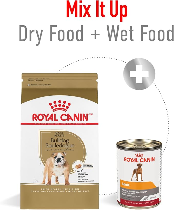 Royal Canin Breed Health Nutrition Bulldog Adult Dry Dog Food, 17 lb Bag