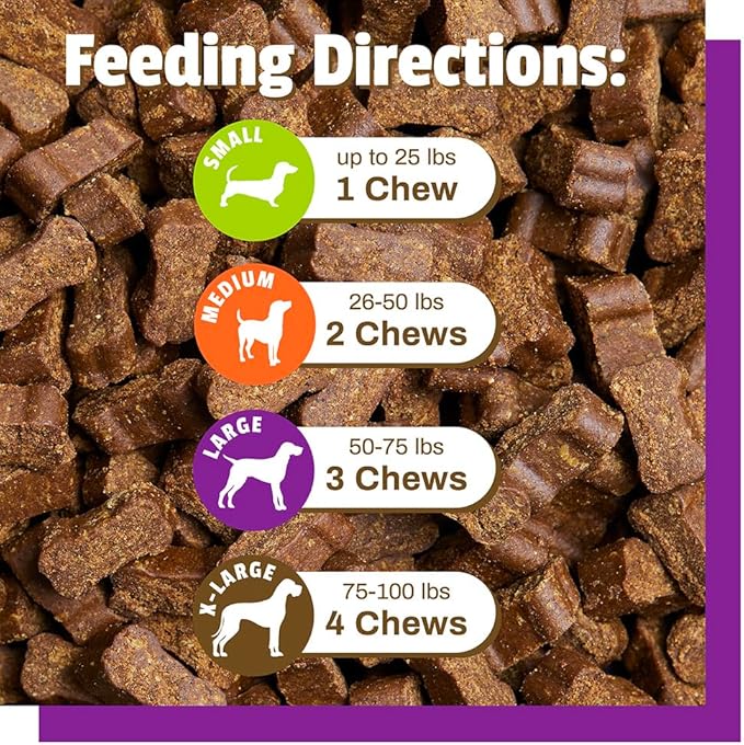 Pet Naturals Daily Probiotic for Dogs,120M CFUs - Pre and Probiotics for Dogs Digestive Health,Gut Health,Immune Support,Diarrhea,Allergies and Itching - 60 Chews,Duck Flavor,(Pack of 2)